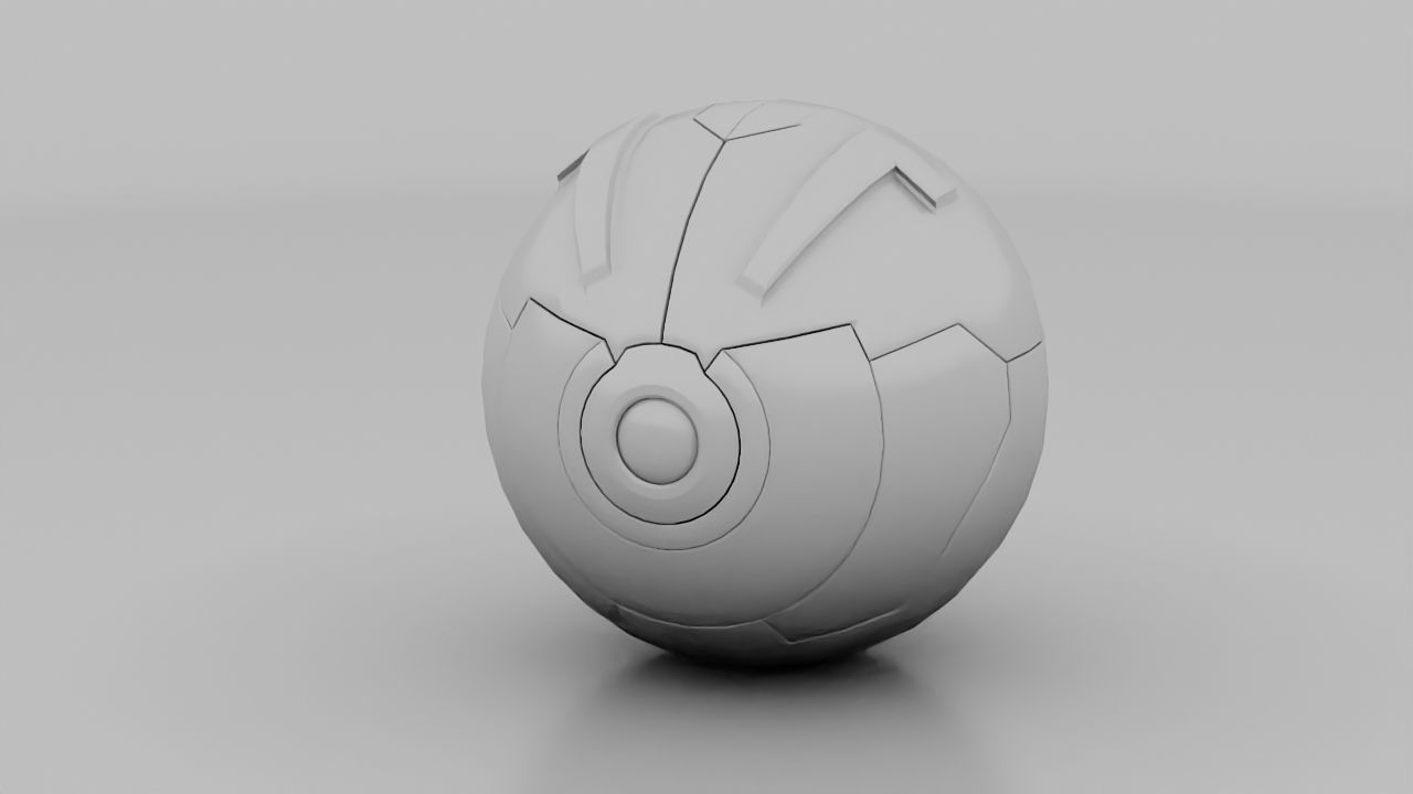 Ball robot rigged - animated character 3D model_18