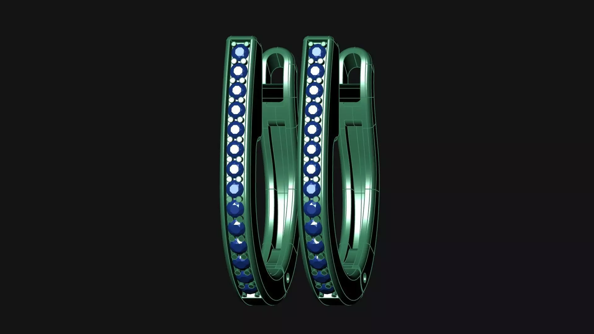 Latch Back Earrings for 1 10 mm diameter gemstones 3D print model