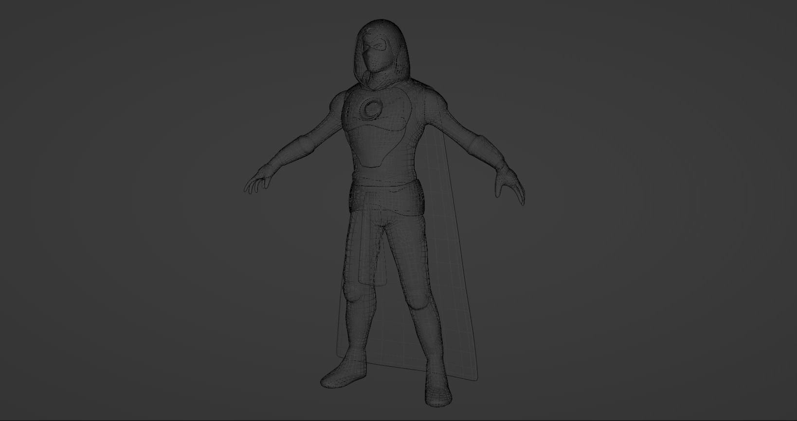 Moon Knight low poly Low-poly 3D model_4