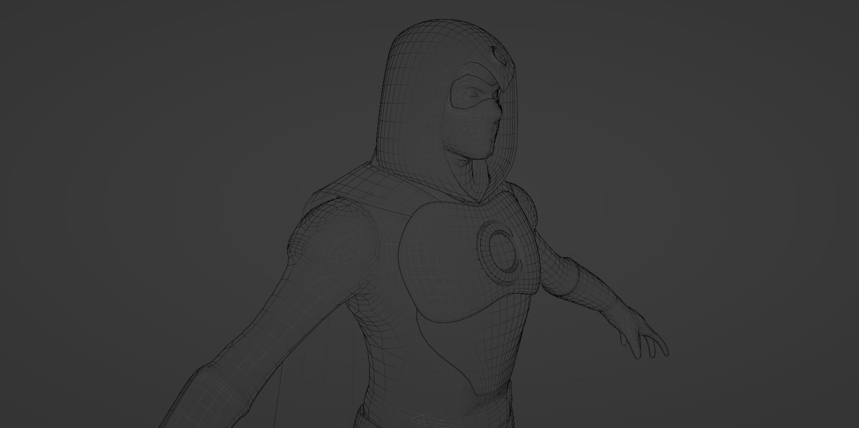 Moon Knight low poly Low-poly 3D model_6