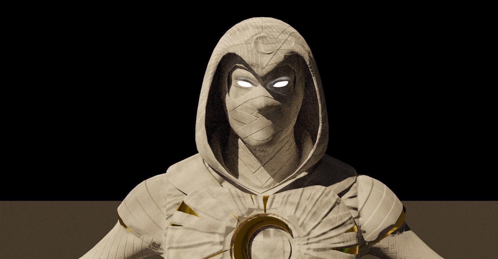 Moon Knight low poly Low-poly 3D model_1