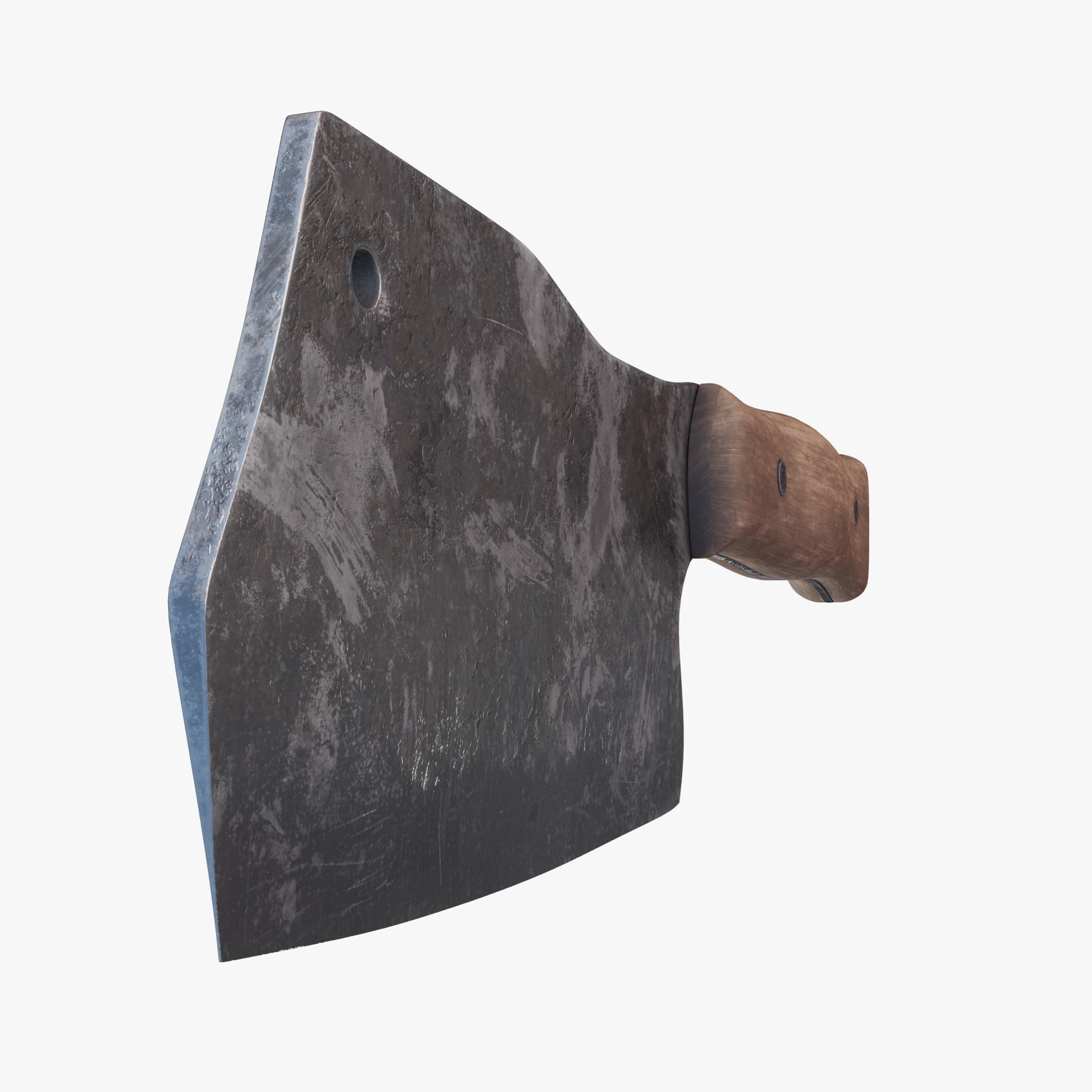 Meat Cleaver PBR Low-poly 3D model_2