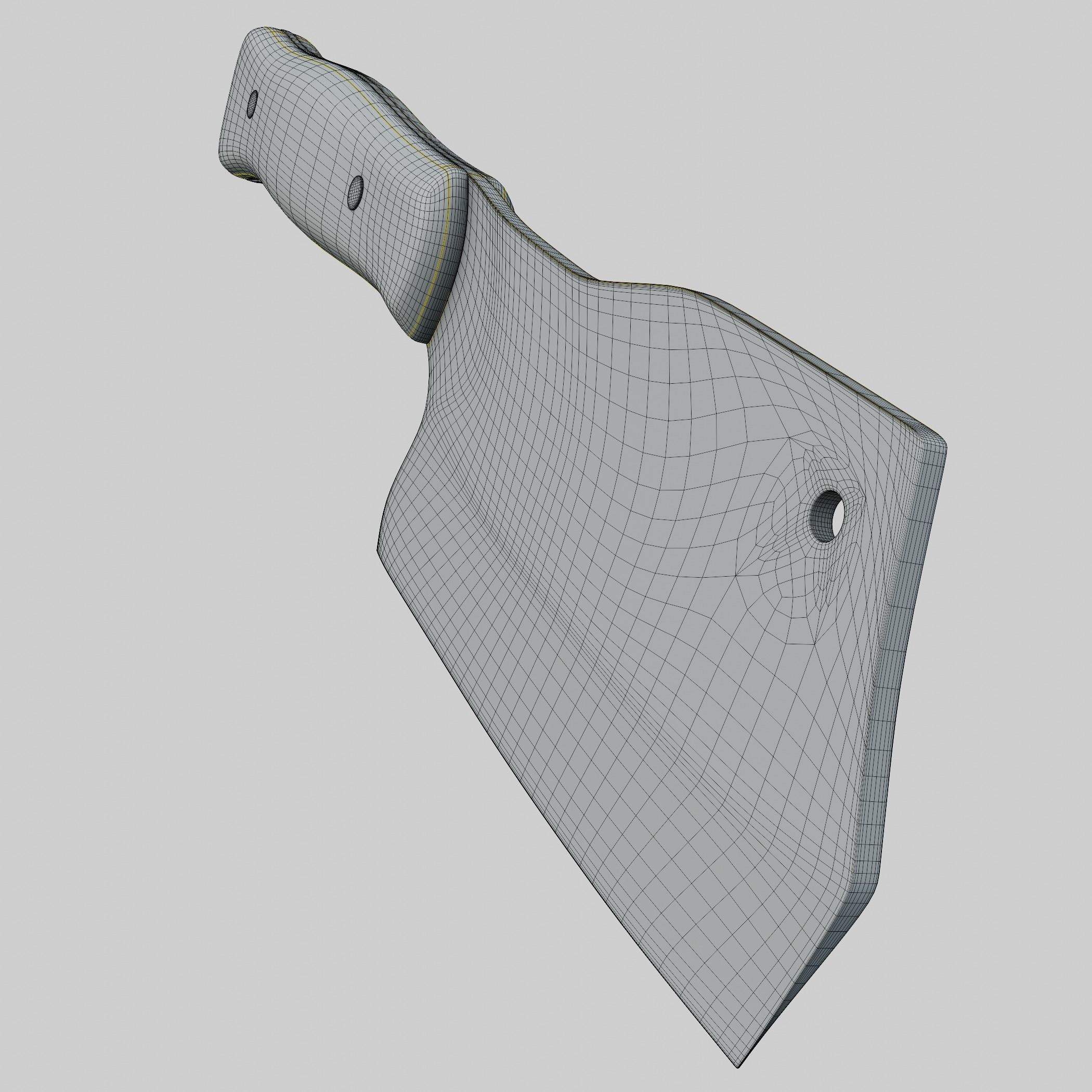 Meat Cleaver PBR Low-poly 3D model_6