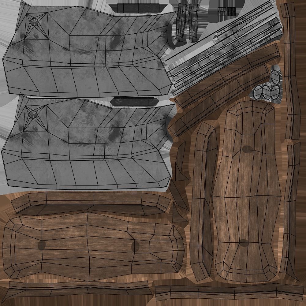 Meat Cleaver PBR Low-poly 3D model_15