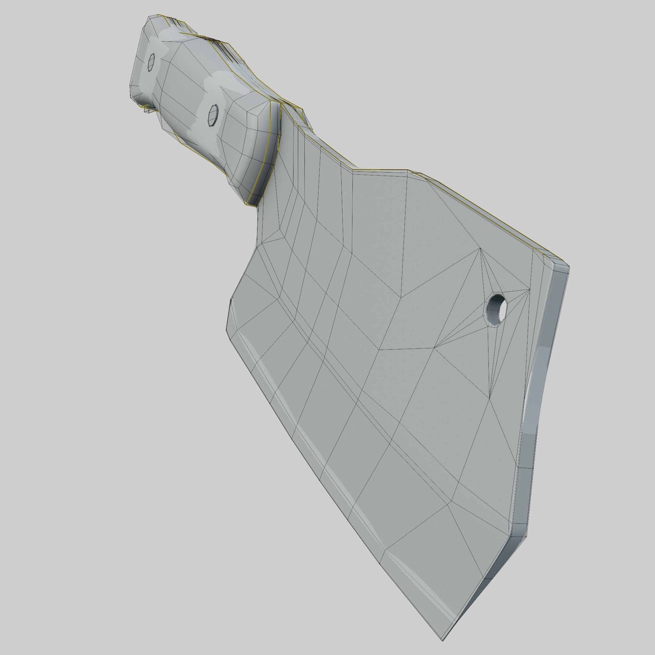 Meat Cleaver PBR Low-poly 3D model_5