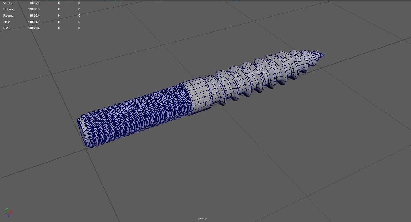 Hanger Bolts 3D Model 3D model_9