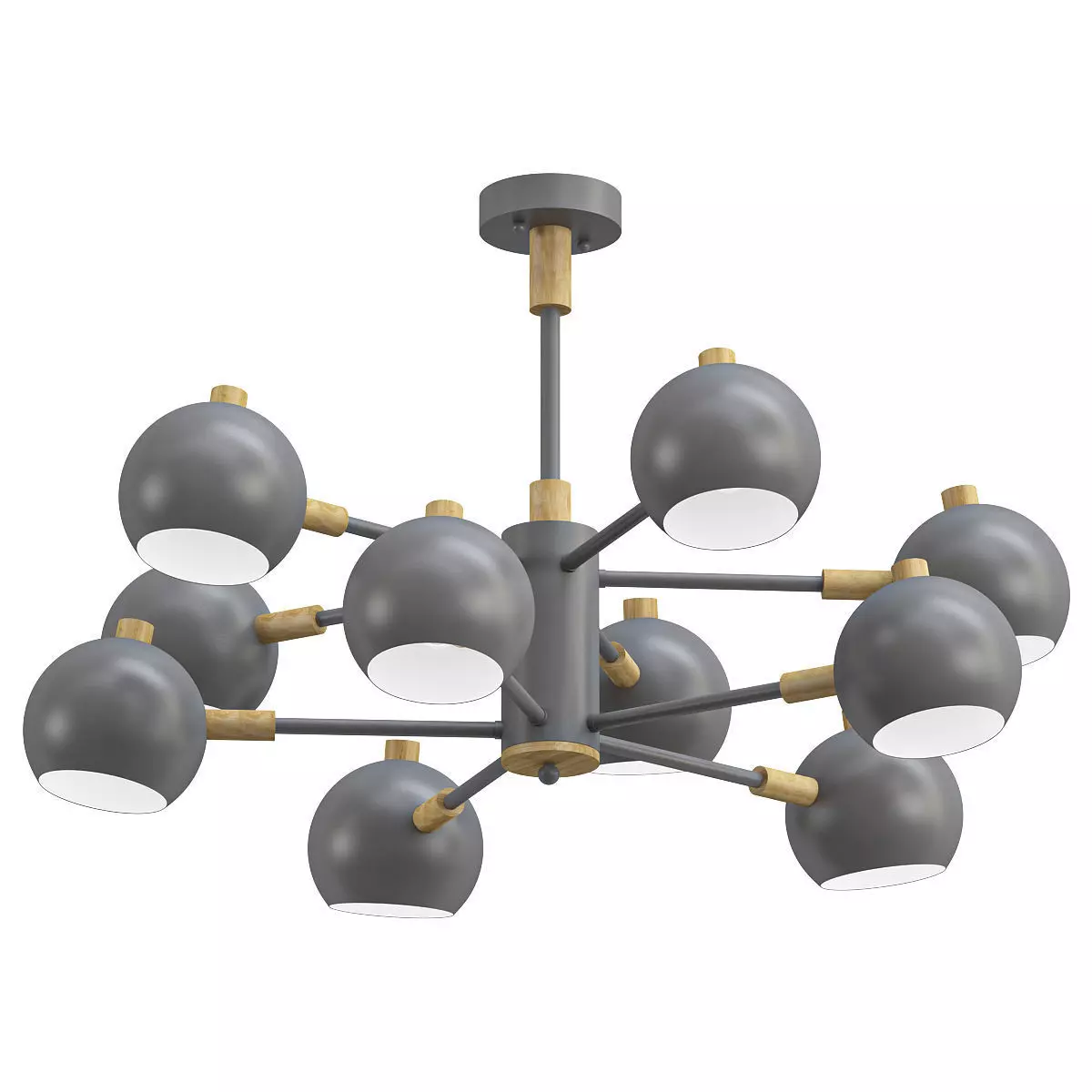 svenn gold chandelier with six lights 3D model_0