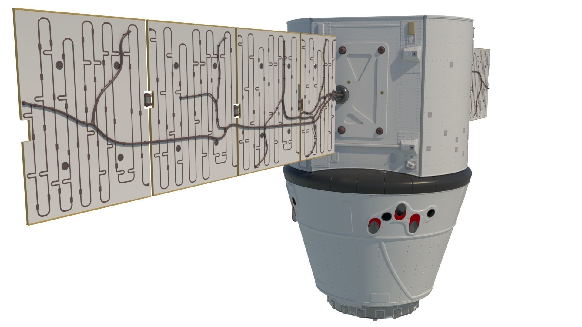 Common Satellite Low-poly 3D model_4