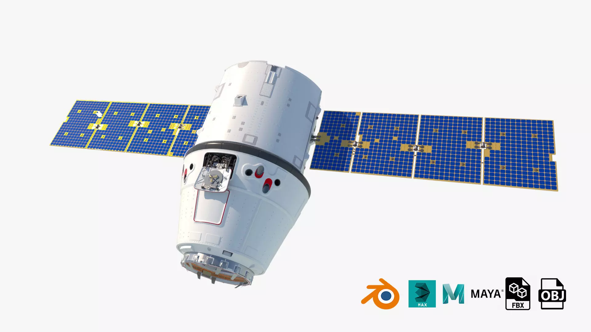 Common Satellite Low-poly 3D model_0