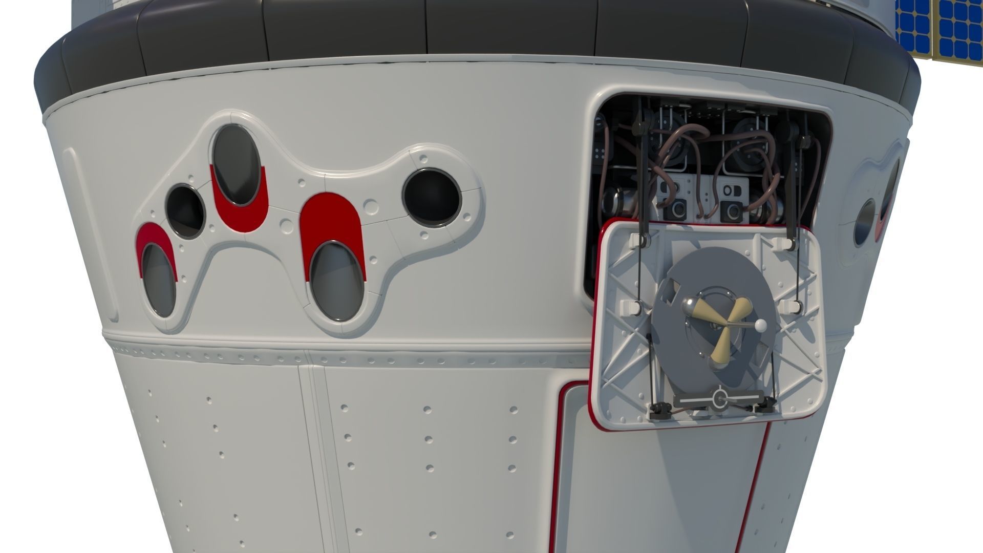 Common Satellite Low-poly 3D model_5