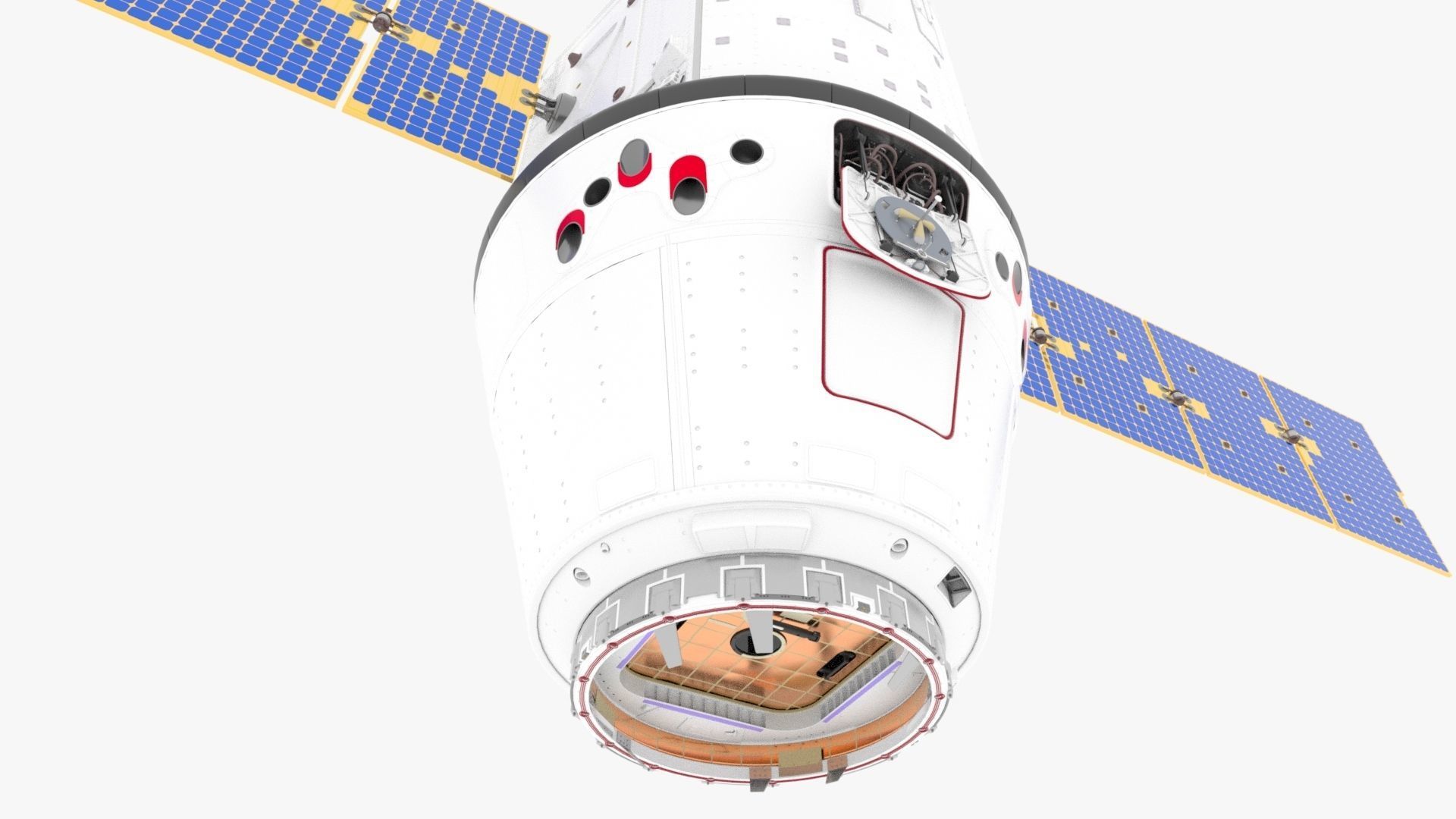 Common Satellite Low-poly 3D model_2