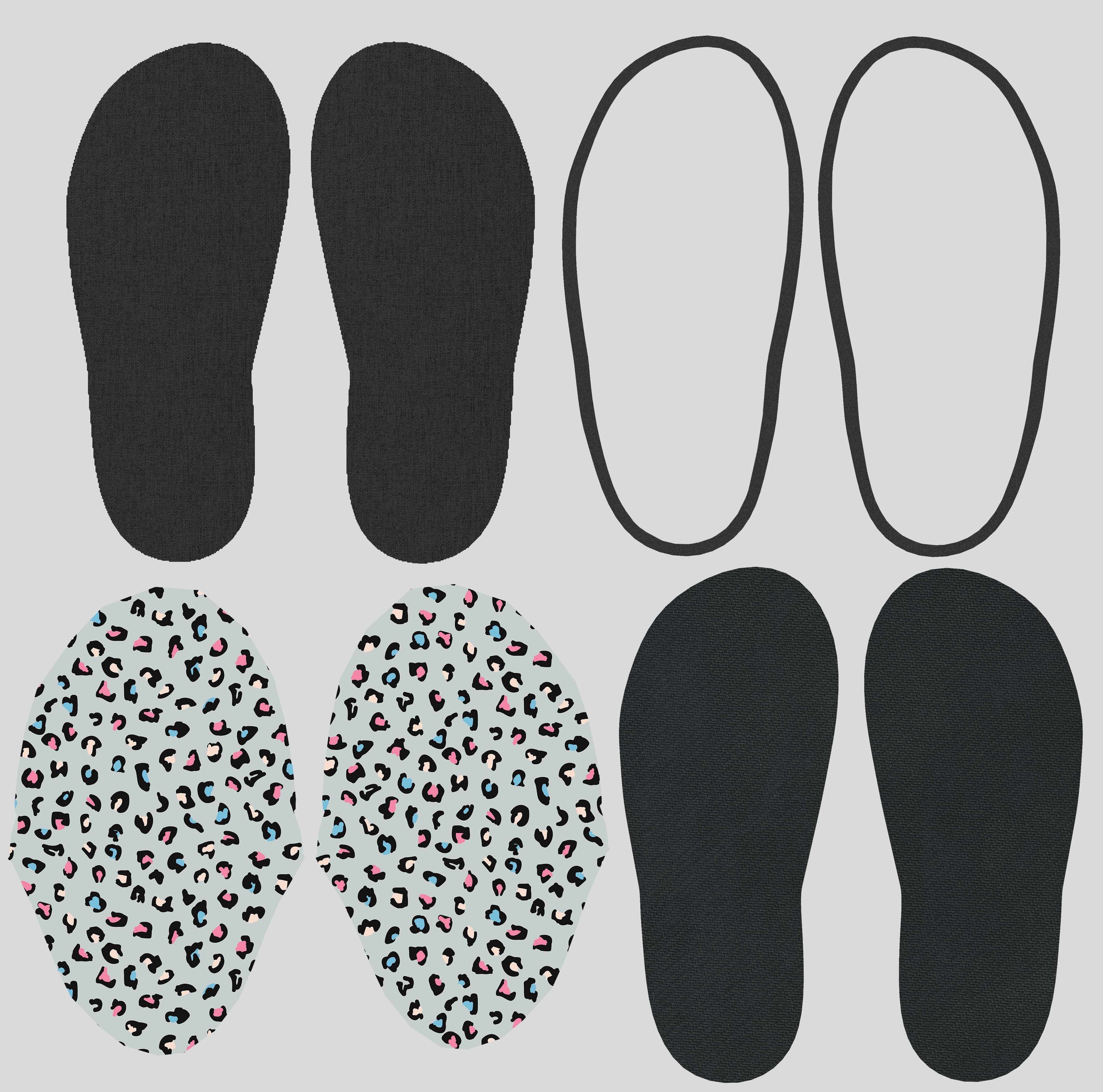 Slippers leopard 3D model_8