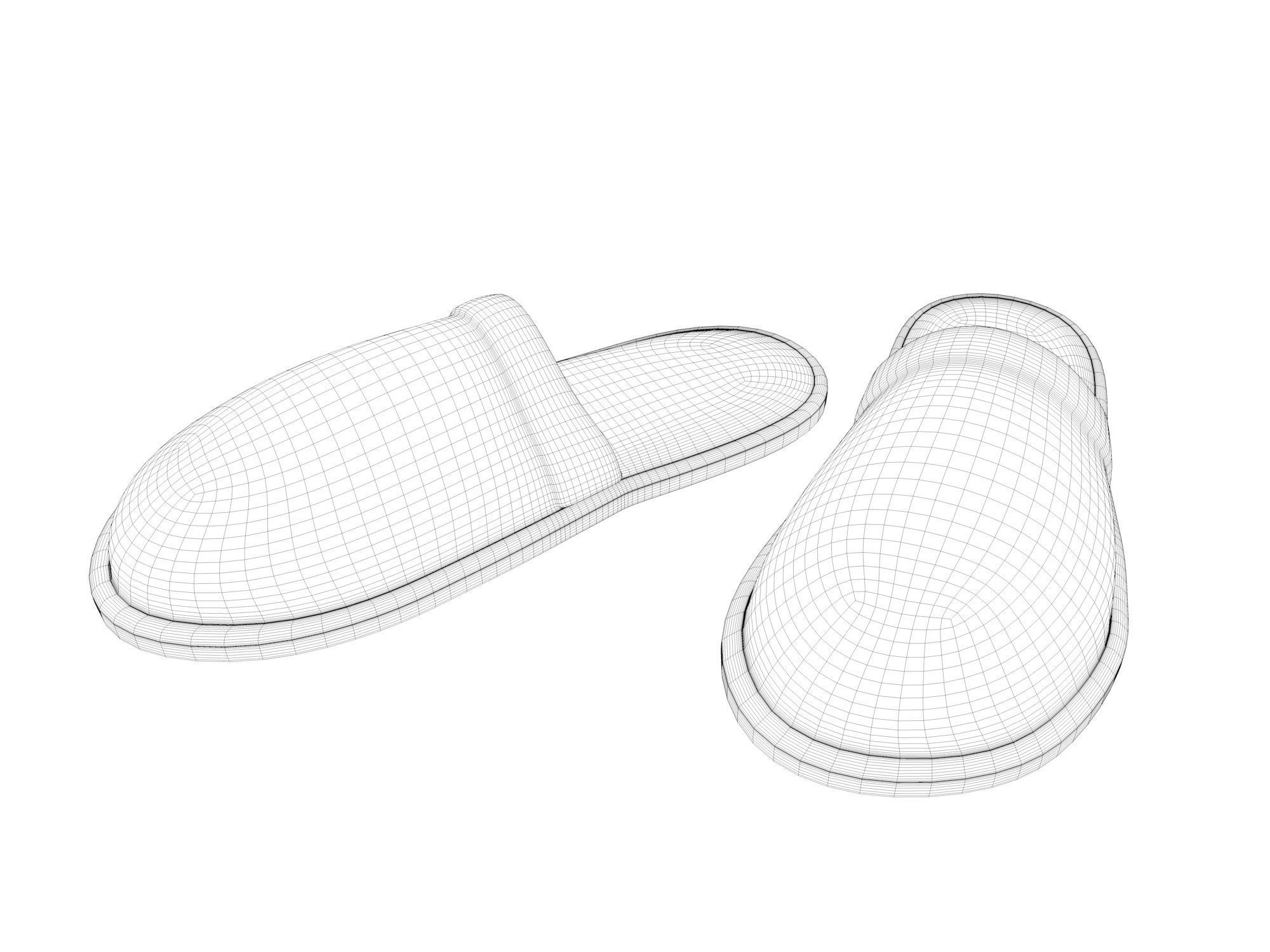 Slippers leopard 3D model_5