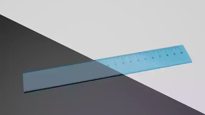 Metric Ruler 20 cm  3D model