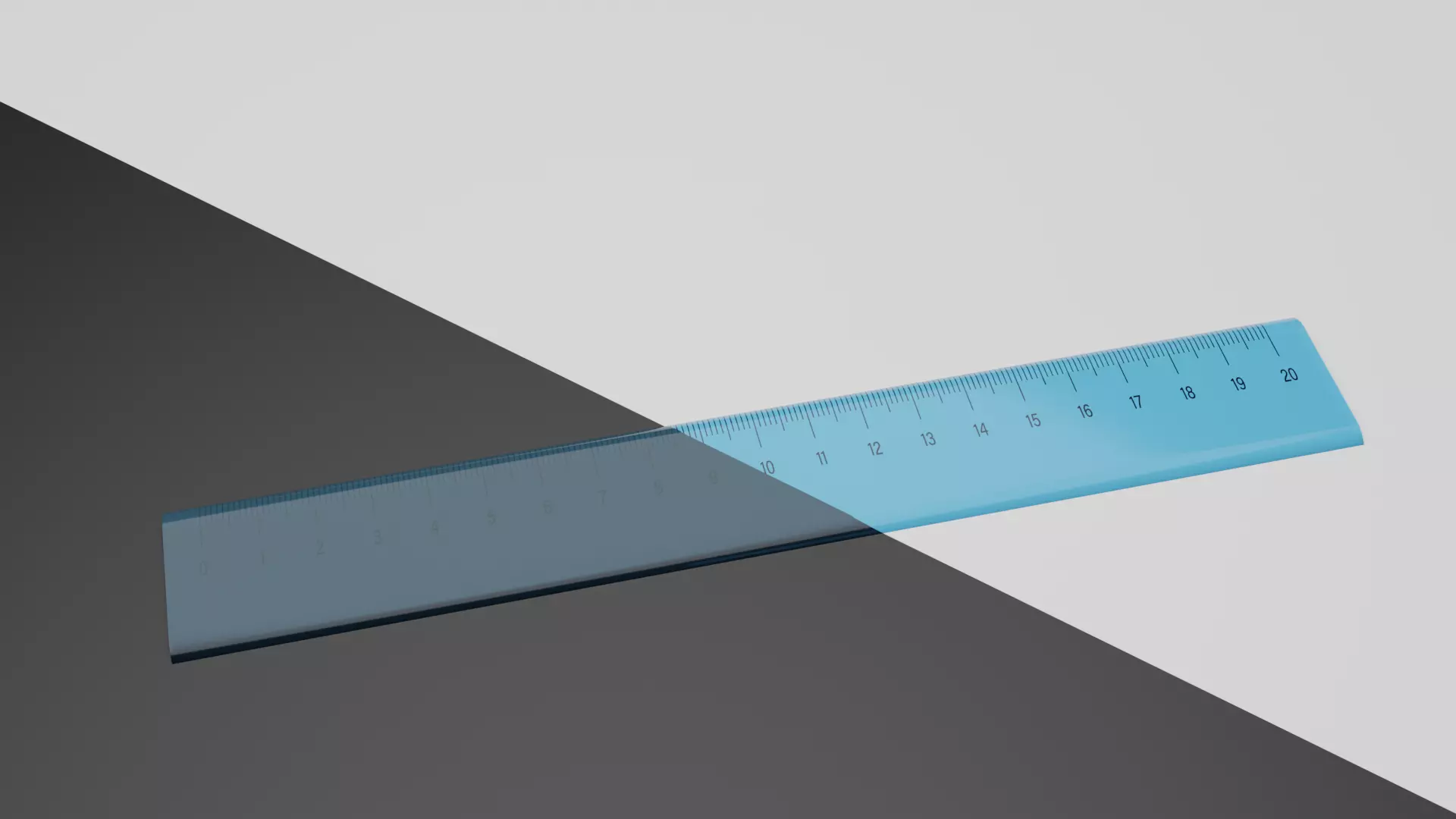 Metric Ruler 20 cm  3D model_0