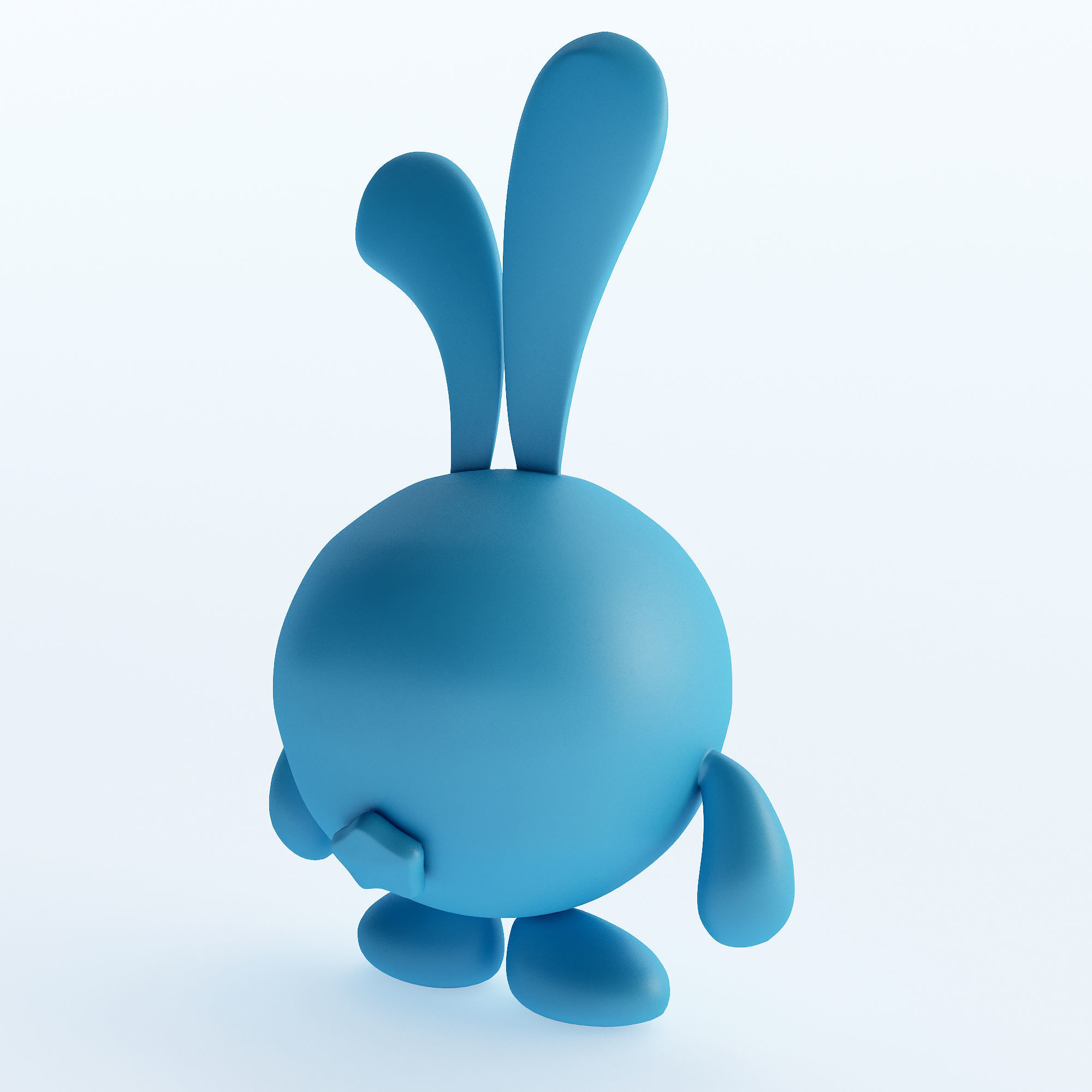 Toy rabbit-like character in Kikoriki - Krash 3D model_3