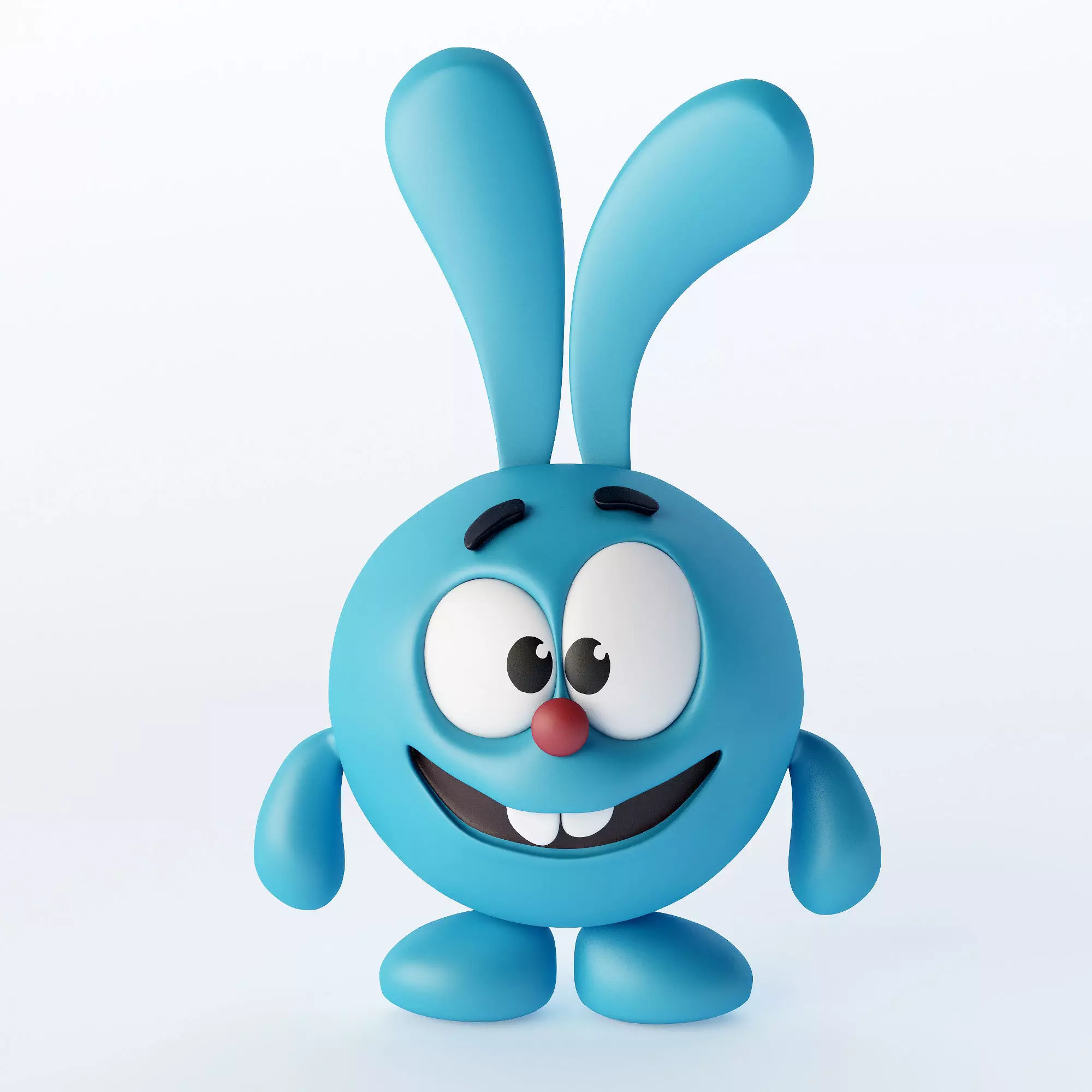 Toy rabbit-like character in Kikoriki - Krash 3D model_0