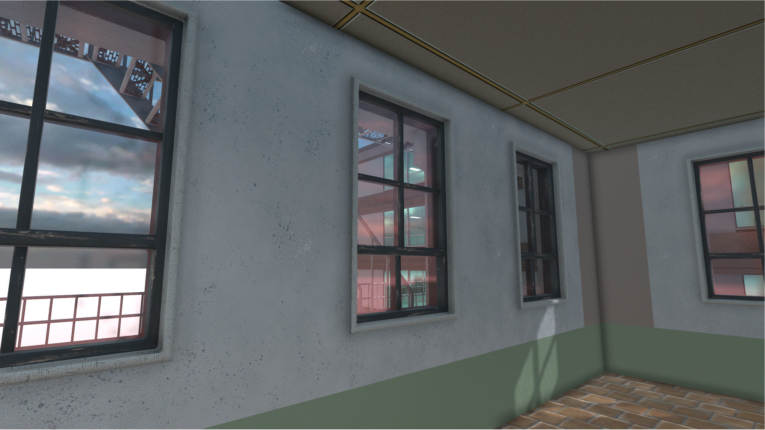 Big Building Pack with interiors Low-poly 3D model_17