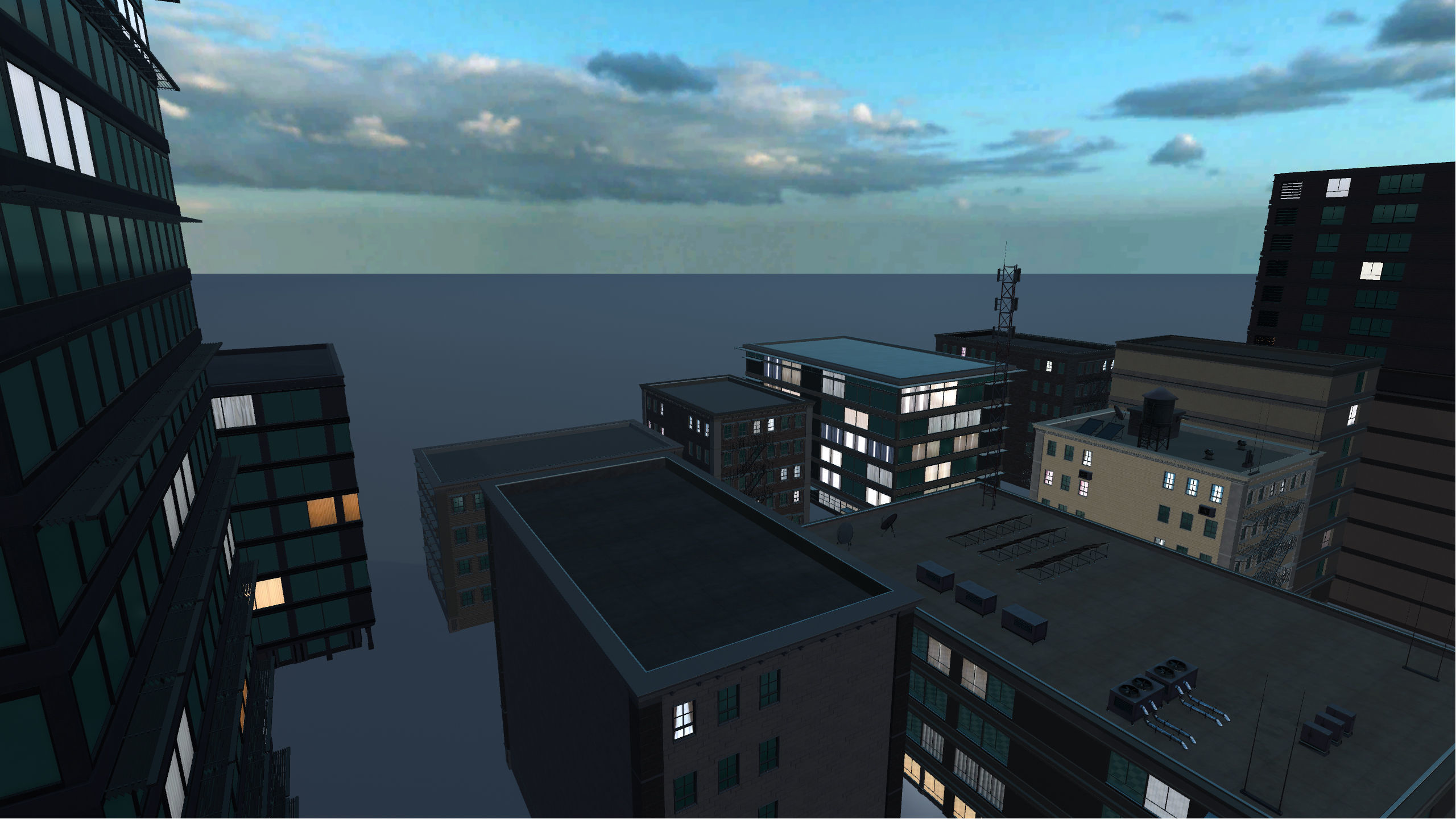 Big Building Pack with interiors Low-poly 3D model_19