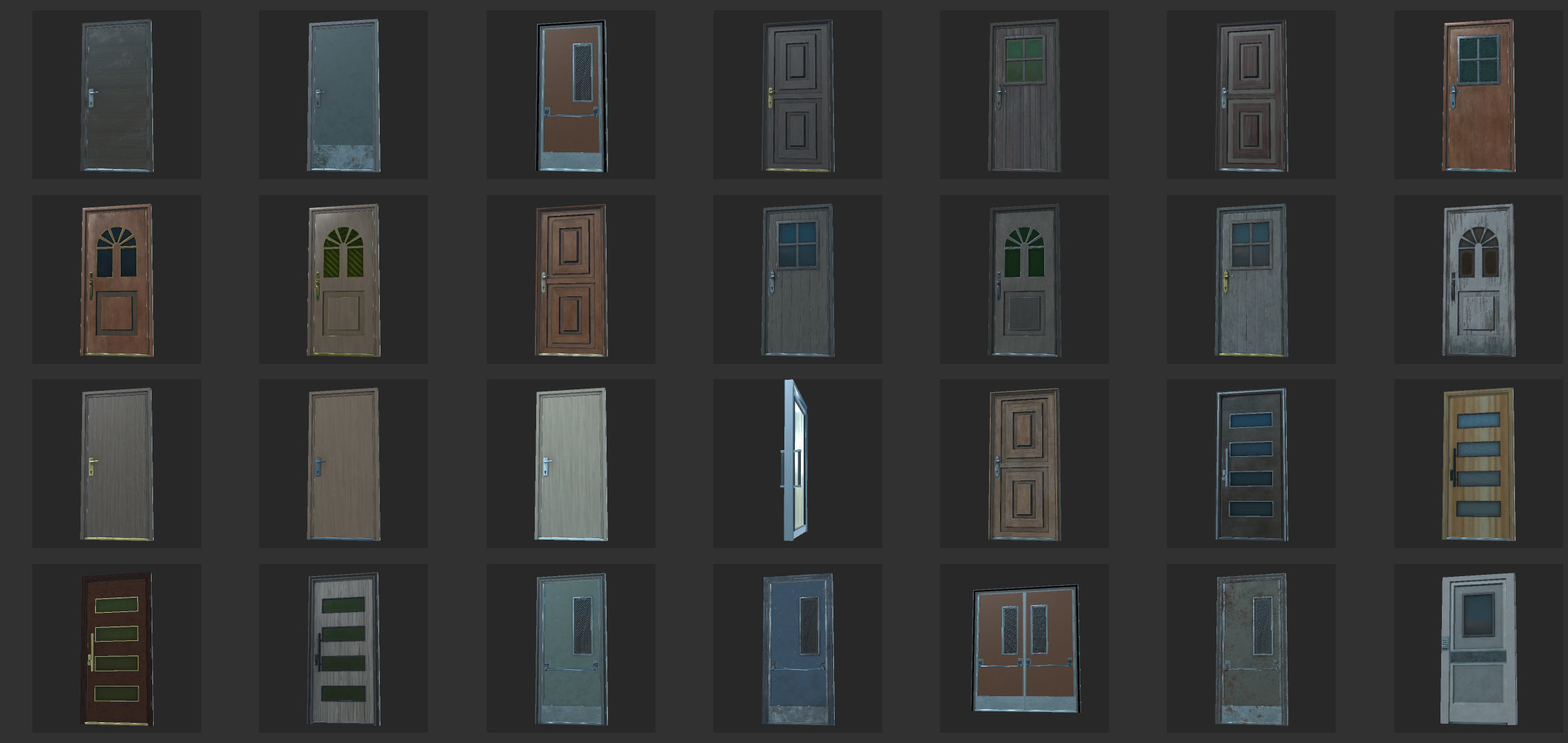 Big Building Pack with interiors Low-poly 3D model_20