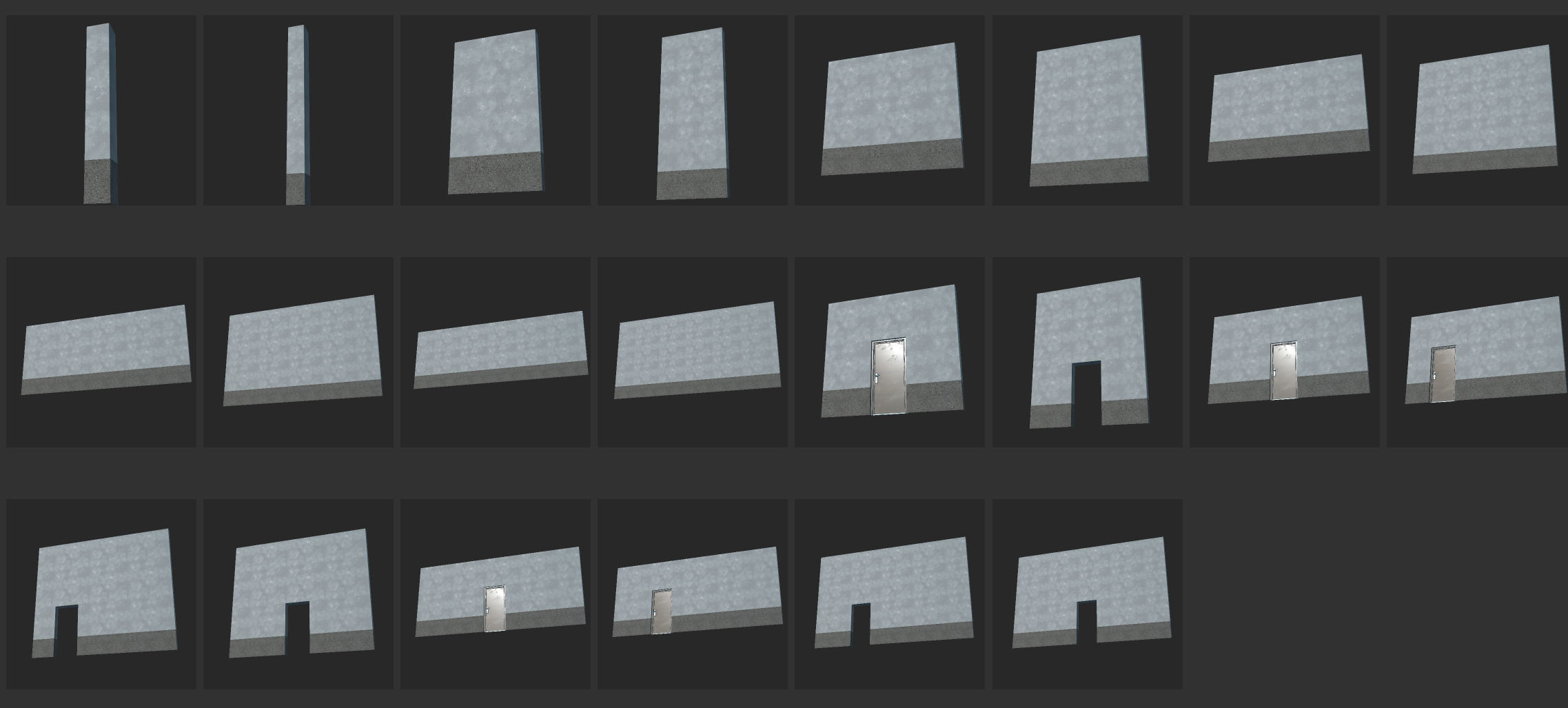 Big Building Pack with interiors Low-poly 3D model_21