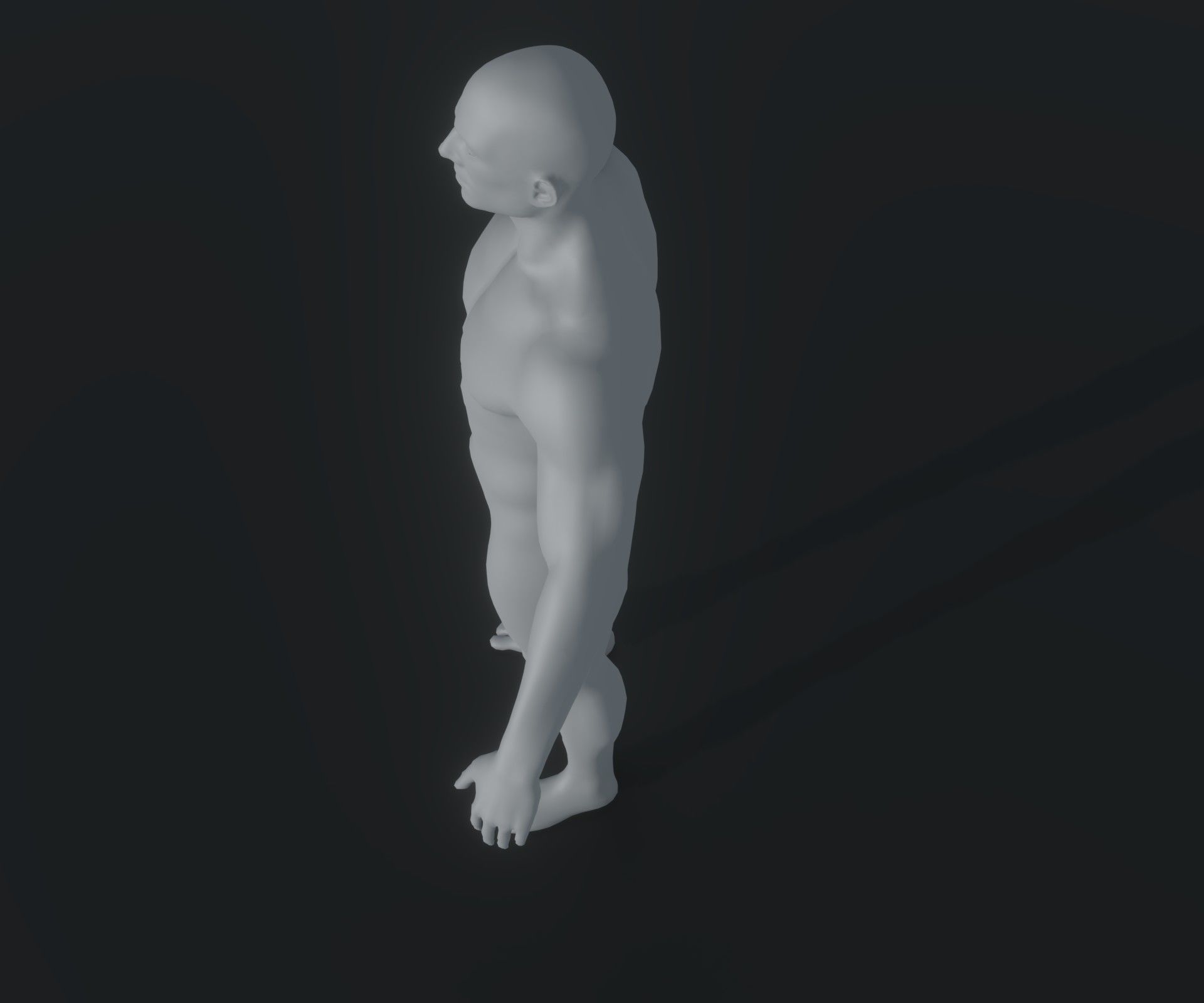 Male and Female Body Base Mesh Animated and Rigged 20k Polygons Low-poly 3D model_39
