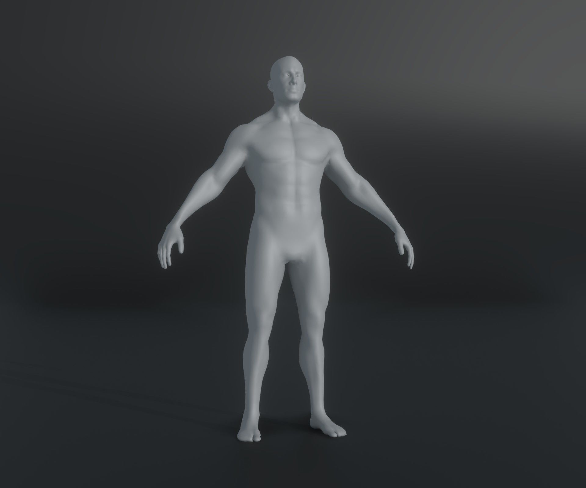 Male and Female Body Base Mesh Animated and Rigged 20k Polygons Low-poly 3D model_35