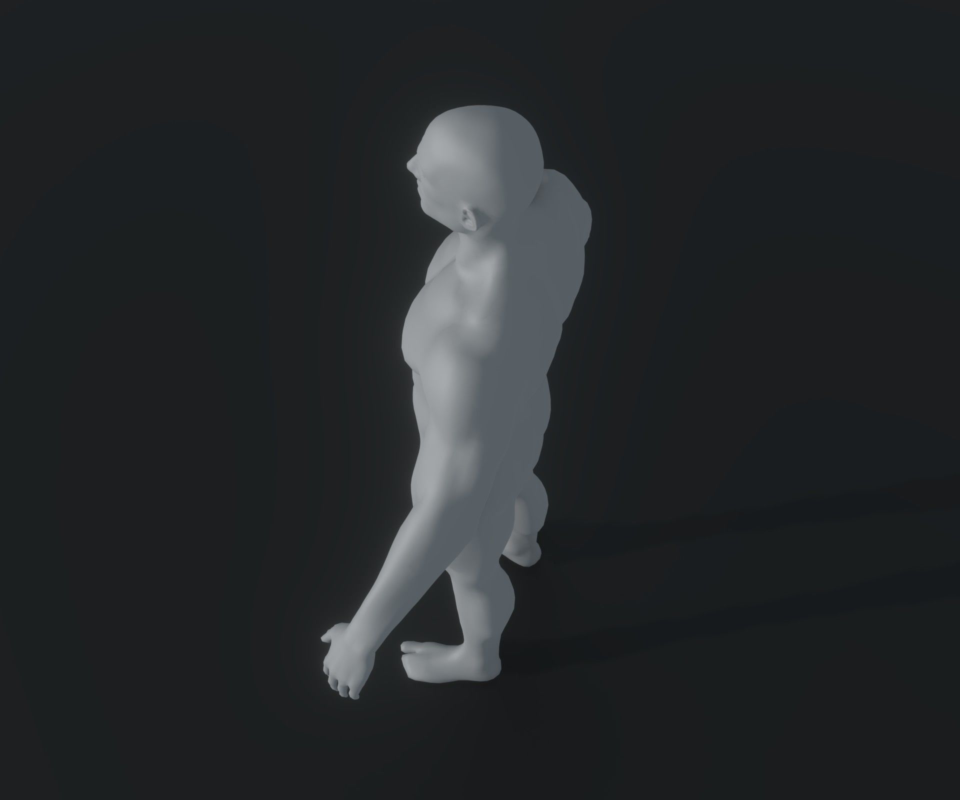 Male and Female Body Base Mesh Animated and Rigged 20k Polygons Low-poly 3D model_42