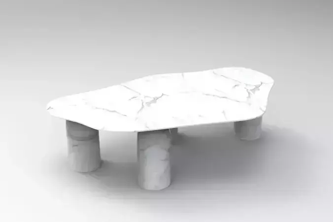 Marble Table Low-poly 3D model