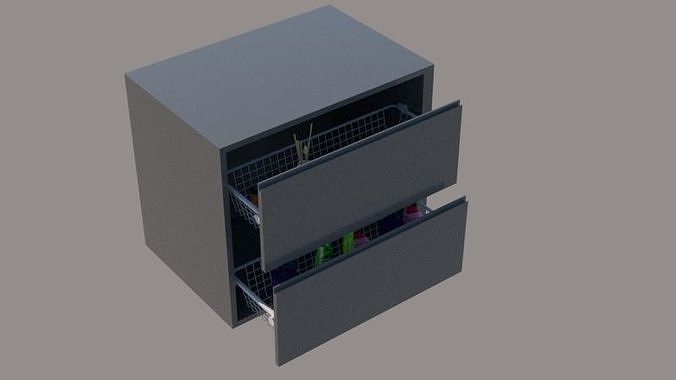toilet cabinet  Low-poly 3D model