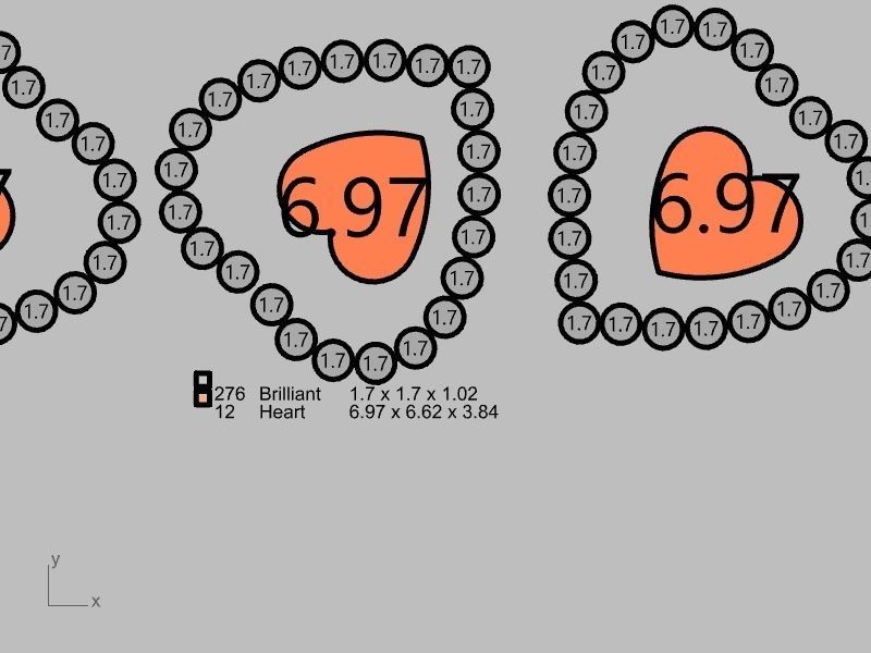 heart diamond bangle stl verified  3D print model_15
