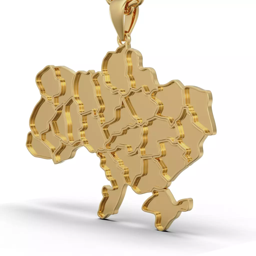 Pendant Ukraine 3D print model