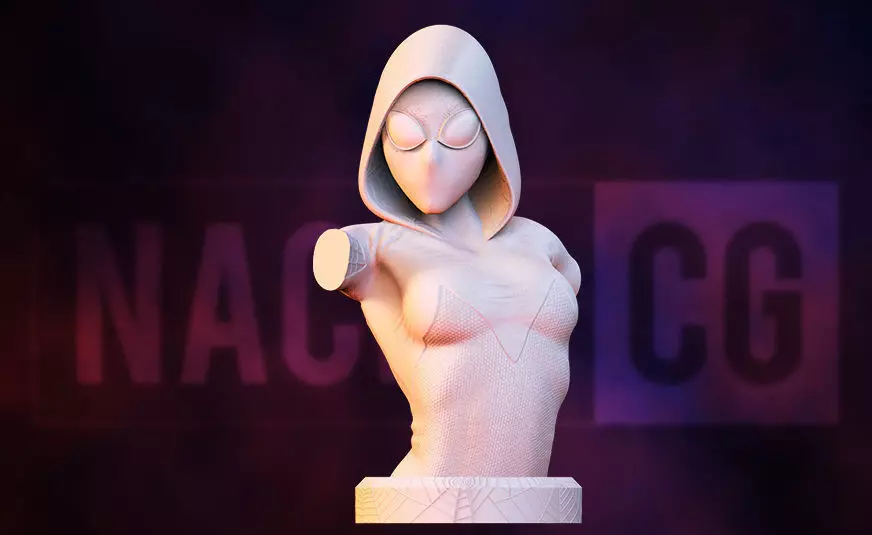 Fan Art Spider Gwen - 2 in 1 - Bust 3D print model