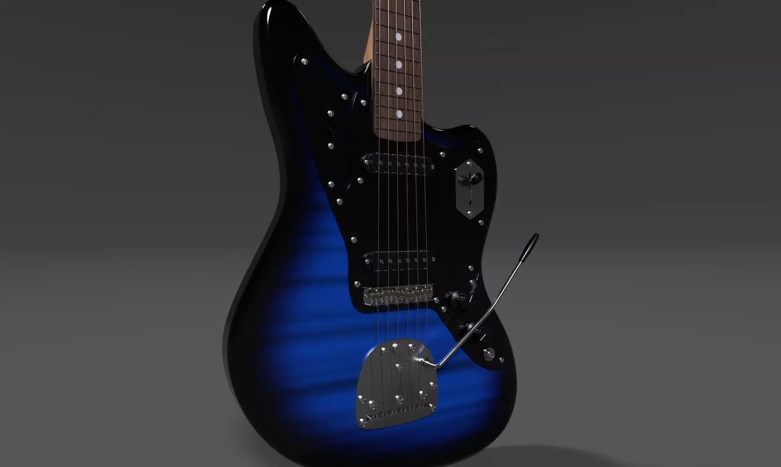 Jaguar Electric Guitar 3D model_0