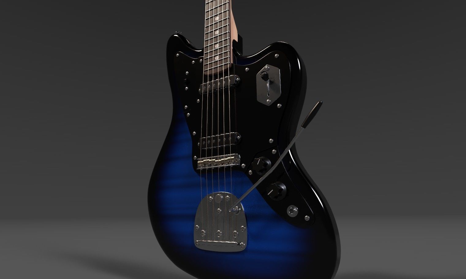 Jaguar Electric Guitar 3D model_2