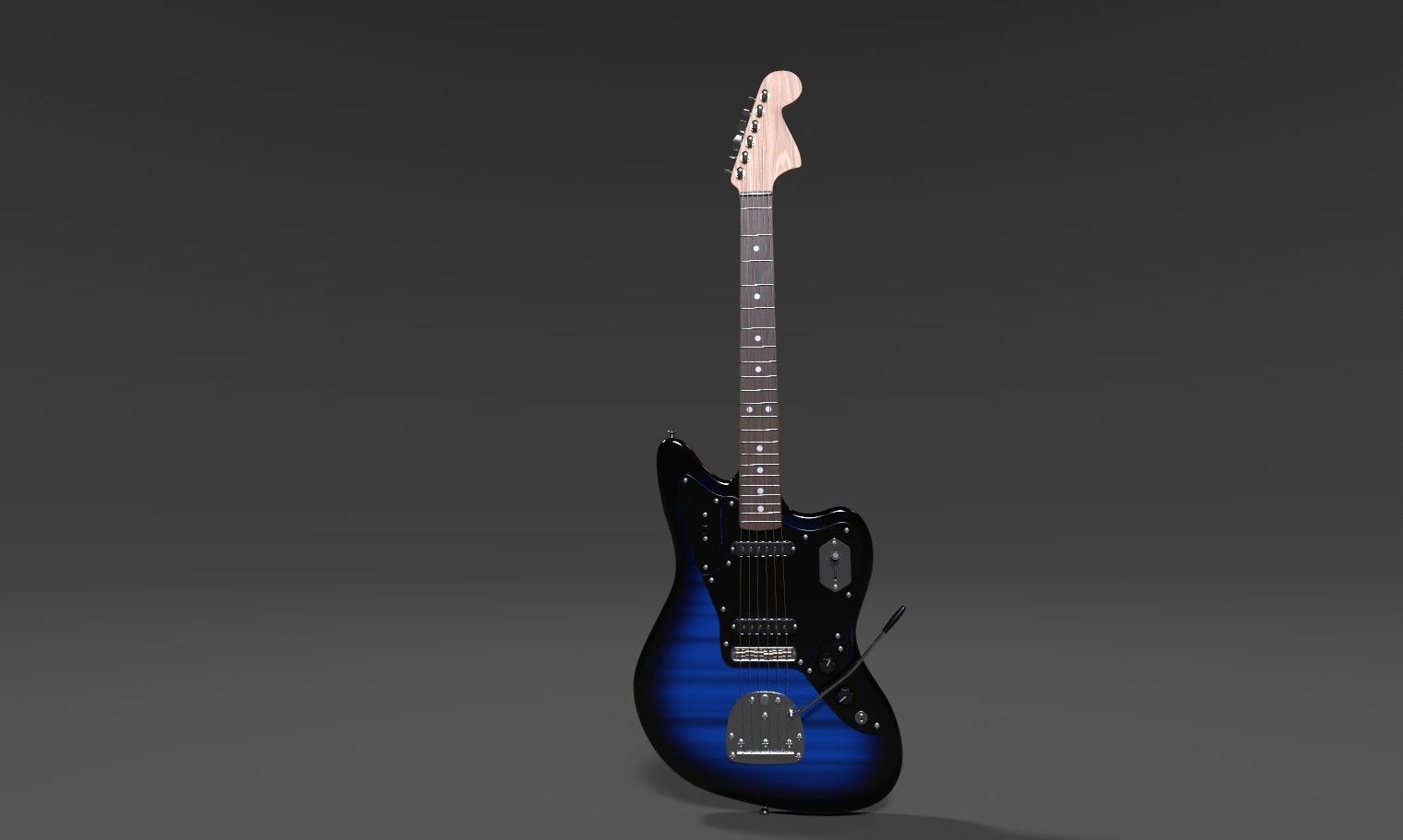 Jaguar Electric Guitar 3D model_1