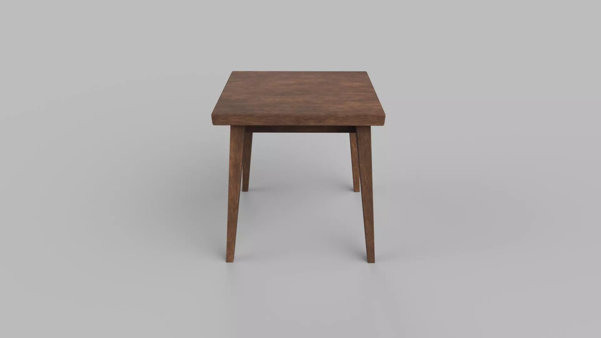 stool table with legs and wooden top Low-poly 3D model_0