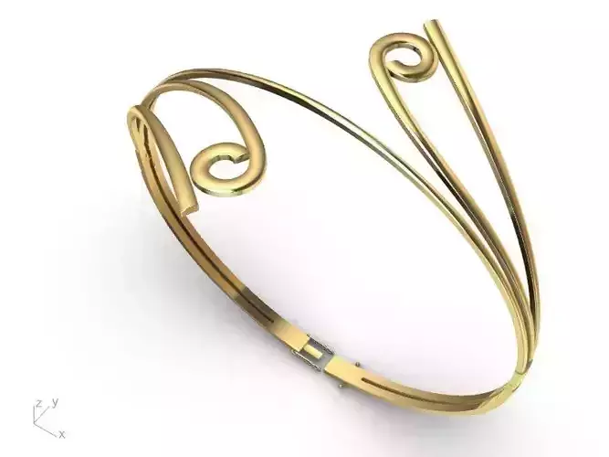 elegant gold bracelet stl verified 