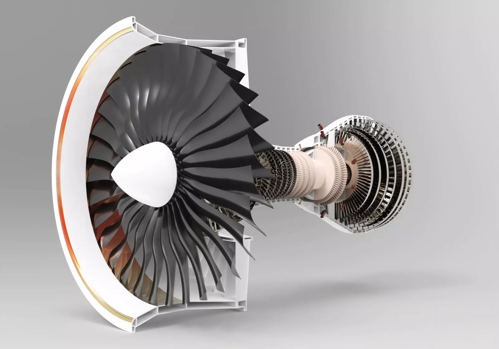 trubofan engine 3D model_0