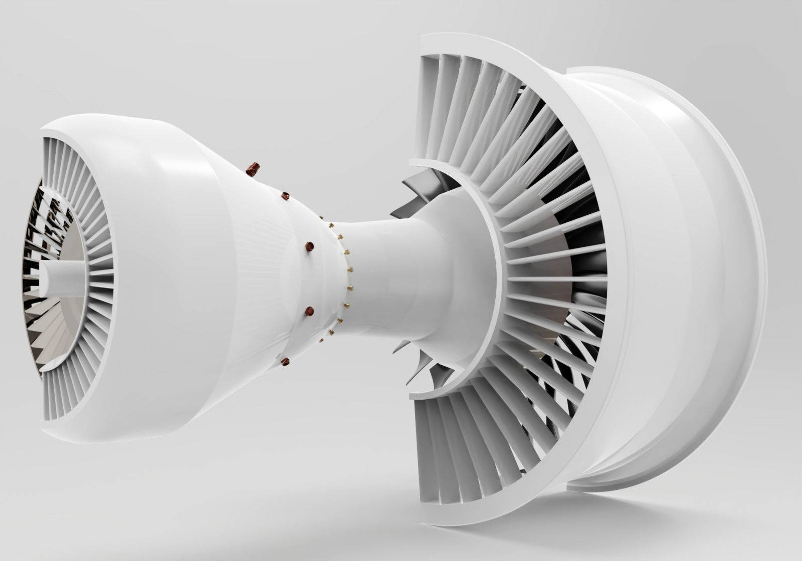 trubofan engine 3D model_3