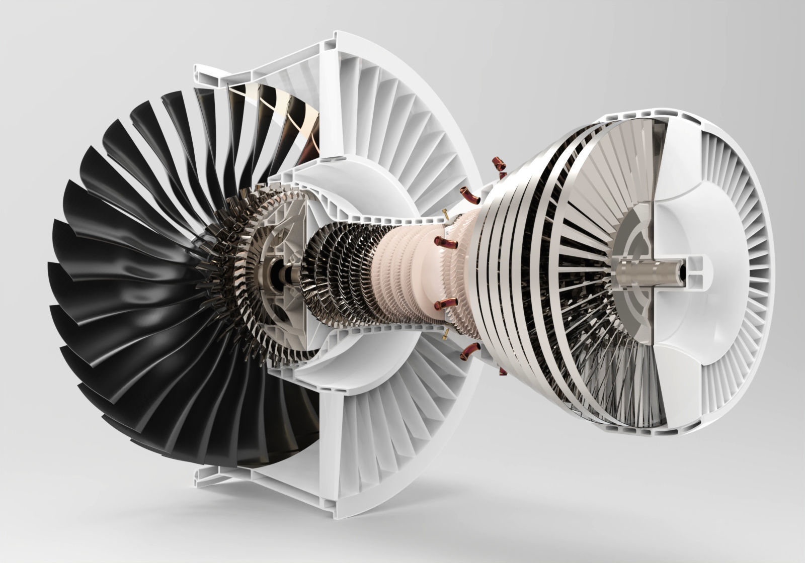 trubofan engine 3D model_2