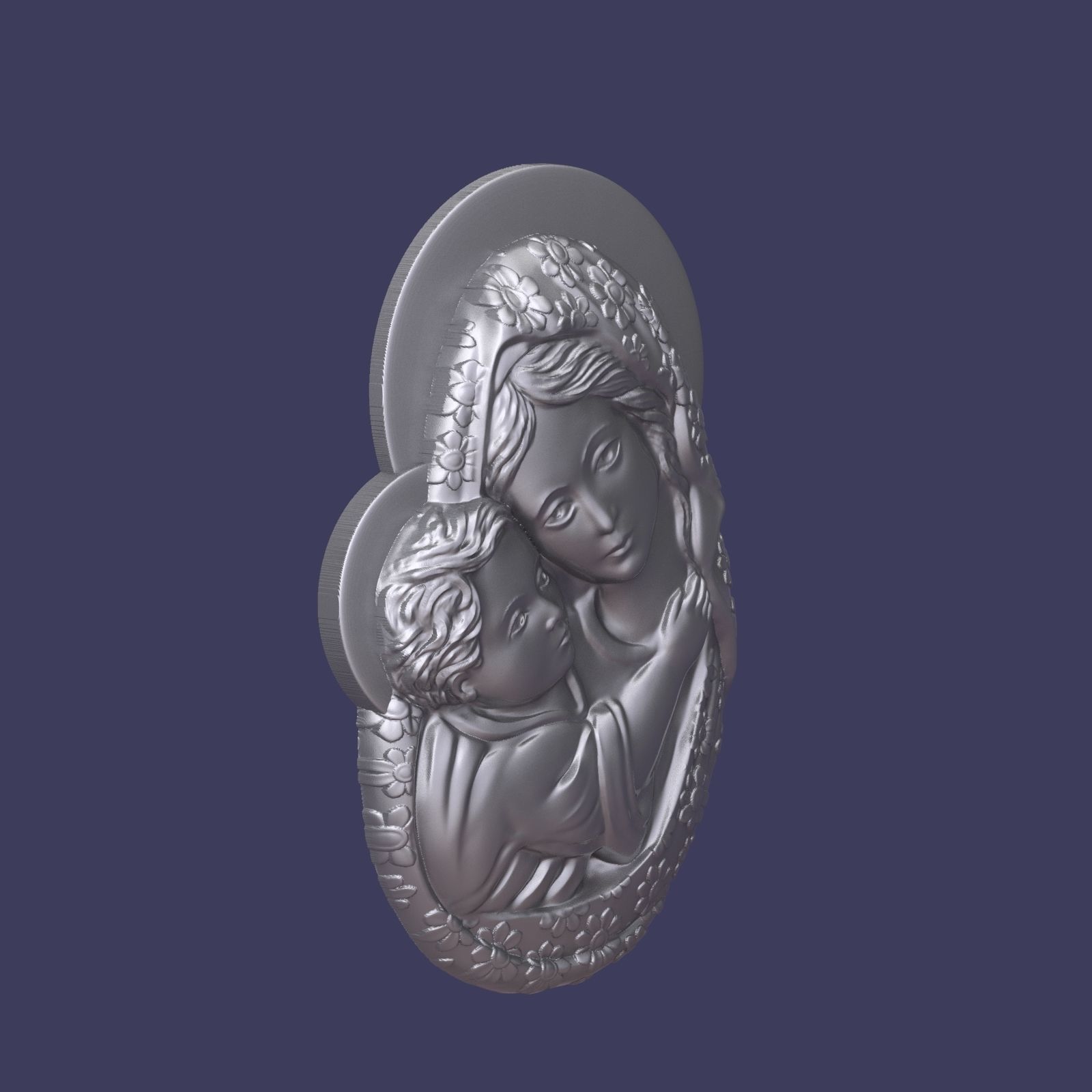 Mary with Baby Jesus 3D print model_3