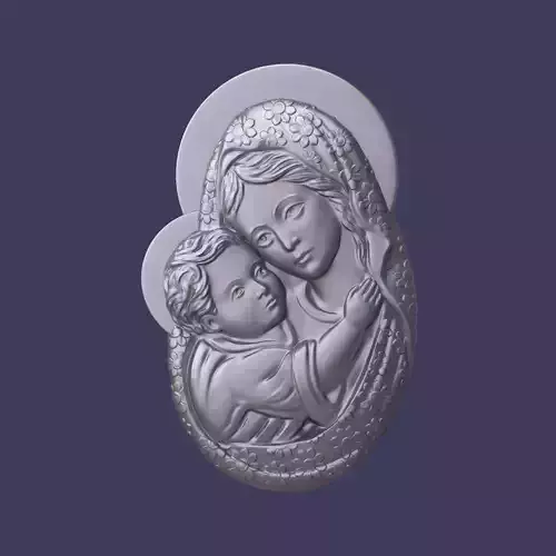 Mary with Baby Jesus 3D print model