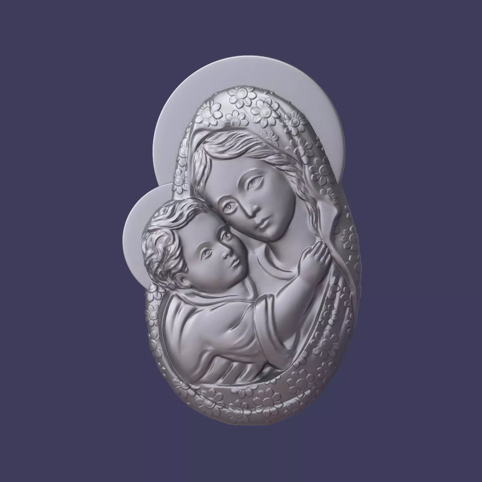 Mary with Baby Jesus 3D print model_0