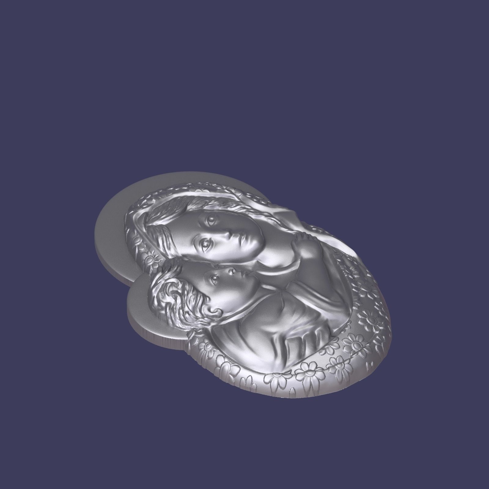 Mary with Baby Jesus 3D print model_4