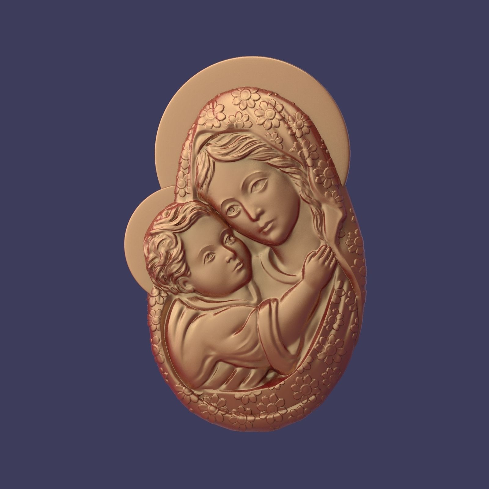 Mary with Baby Jesus 3D print model_1