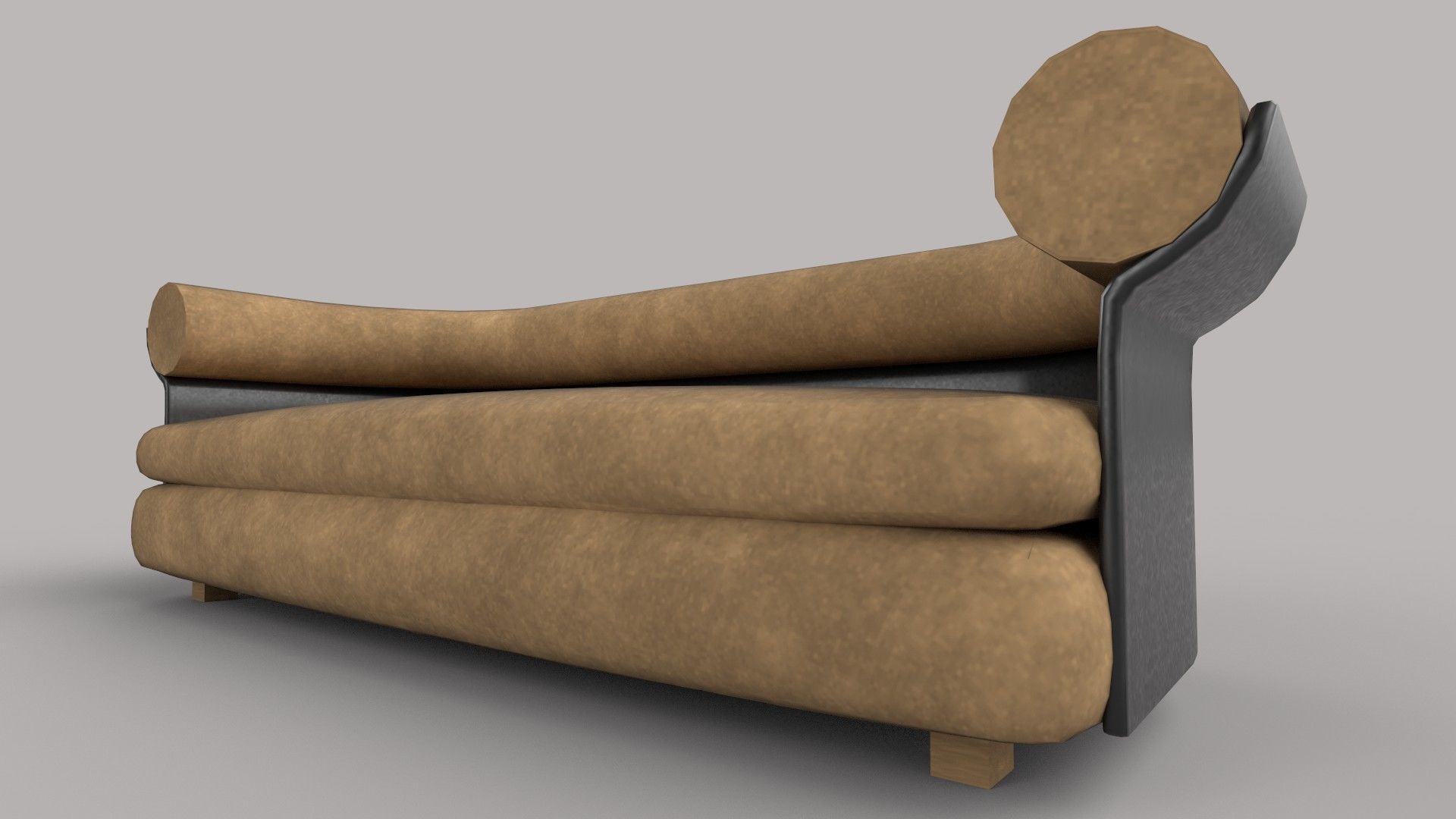 sofa realistic with curved back 3D model_3