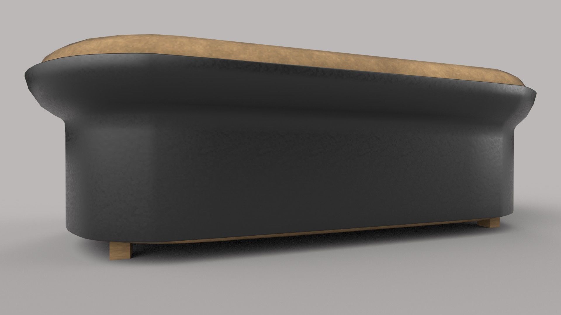 sofa realistic with curved back 3D model_1