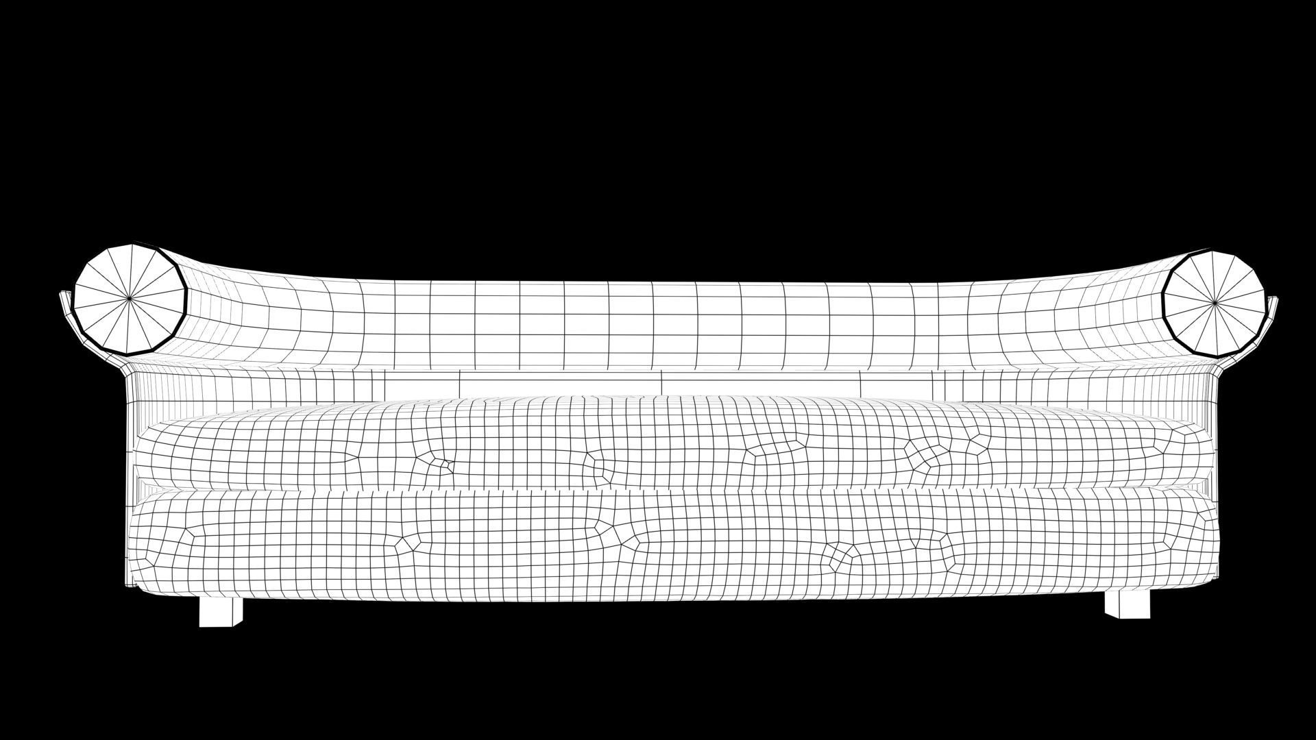 sofa realistic with curved back 3D model_5