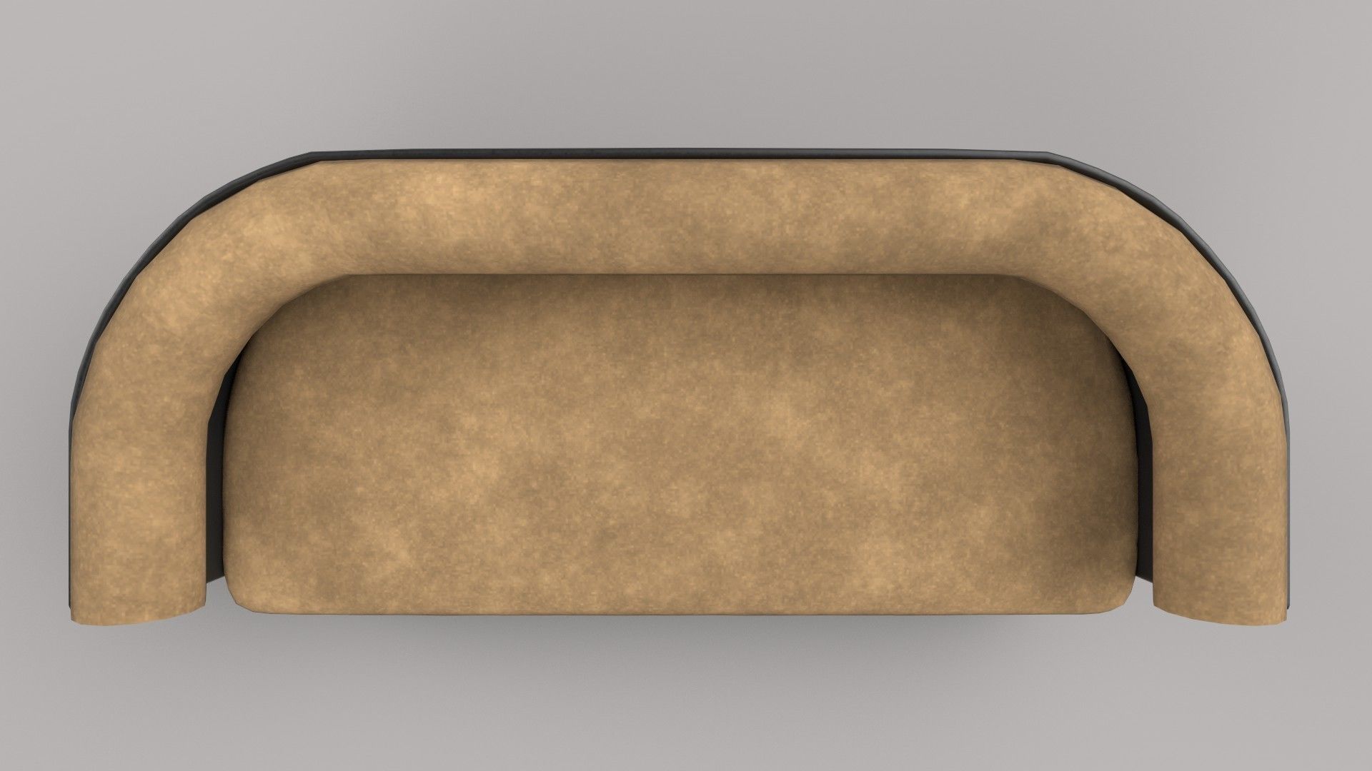 sofa realistic with curved back 3D model_2